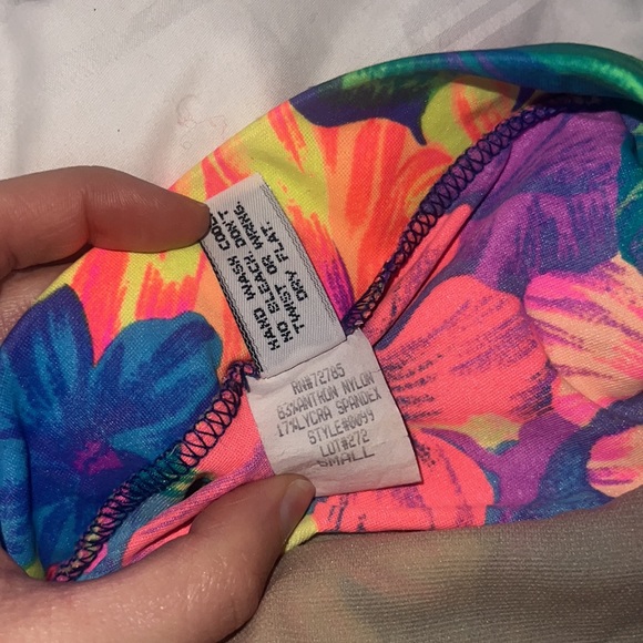 Y2K Victoria’s Secret Swim Pink Strapless Bikini Top with Vintage 90s Bottom set - Picture 7 of 13